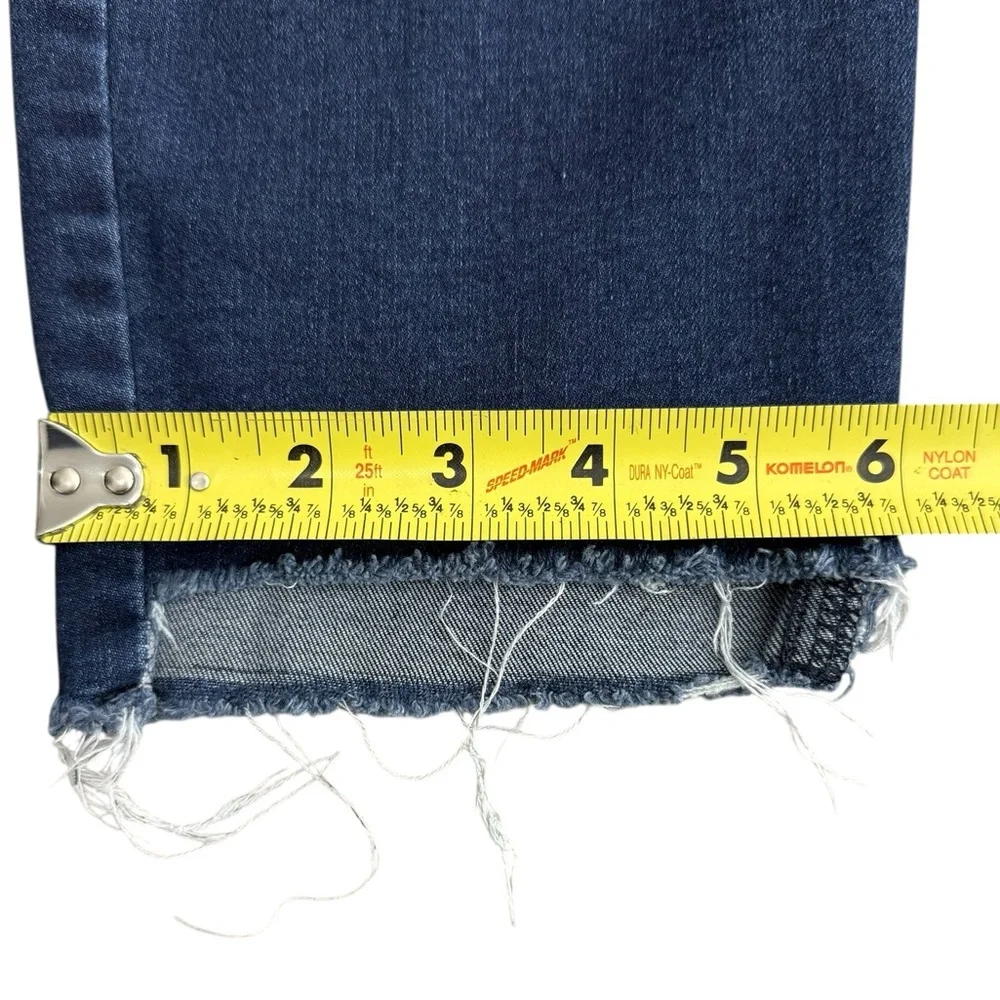 Old Navy Rockstar Super Skinny Ankle Jeans Womens Size 16 Blue Denim Frayed Hem - Picture 12 of 12